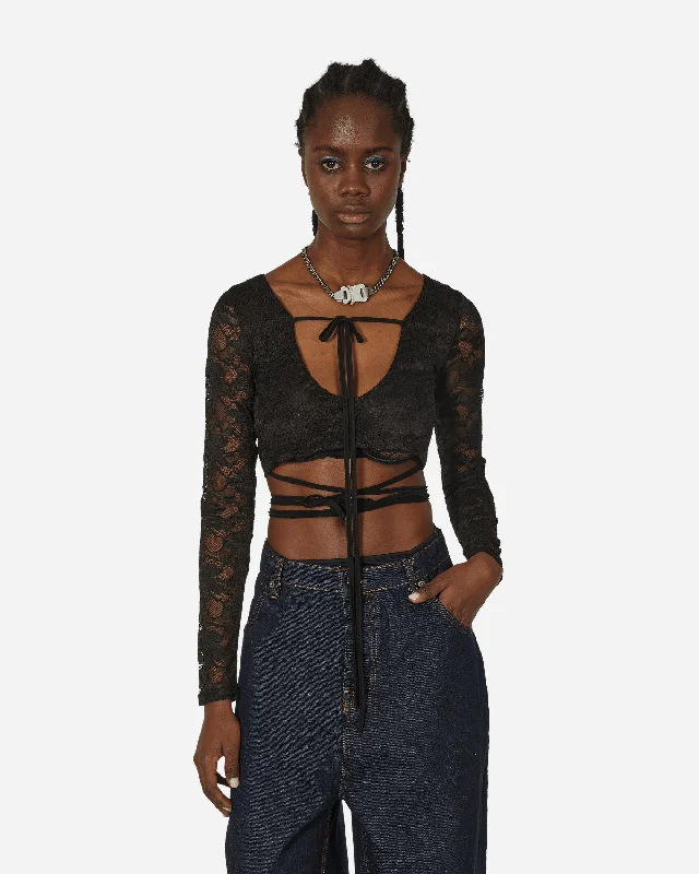 Lace Crop Top Black