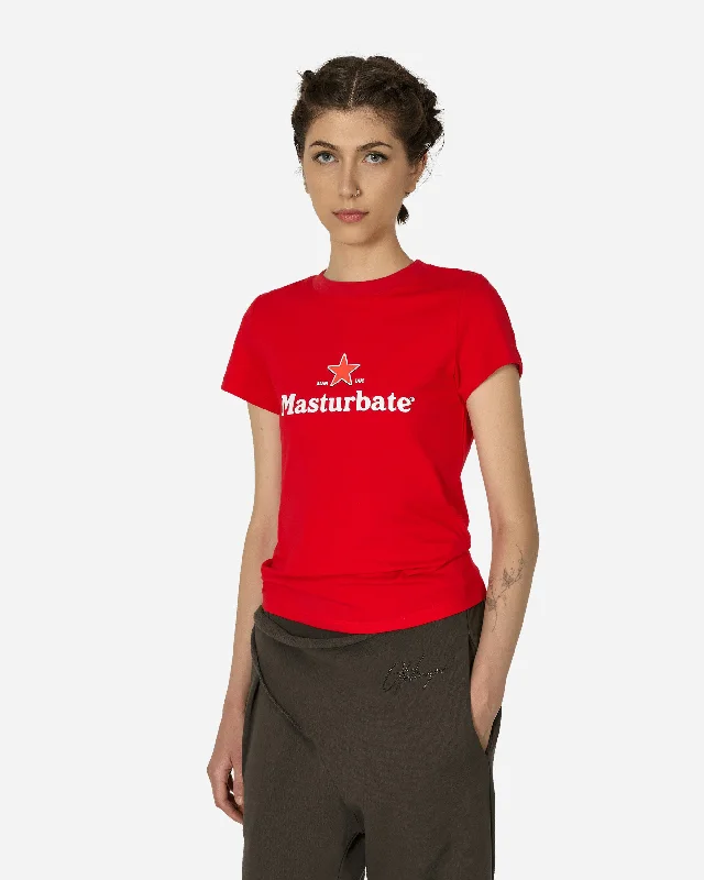 Slam Jam Masturbate T-Shirt Red