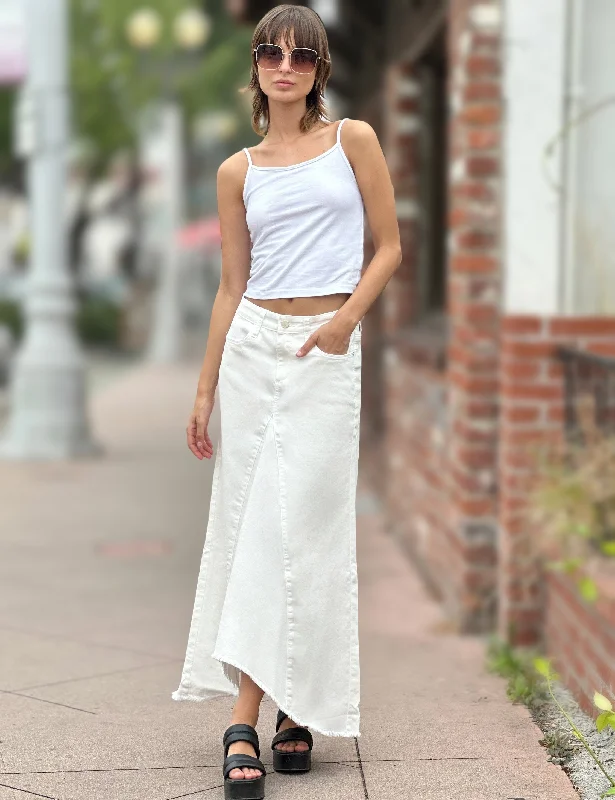 Selma Pieced Denim Maxi Skirt