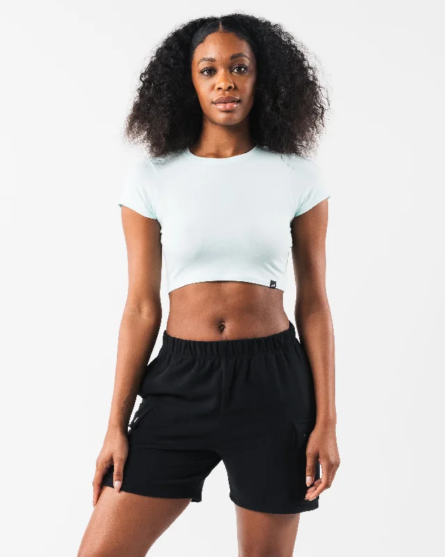 LDB Crop Tee - Sky