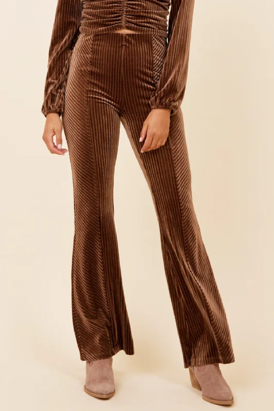 Taupe Velvet Cord Pant