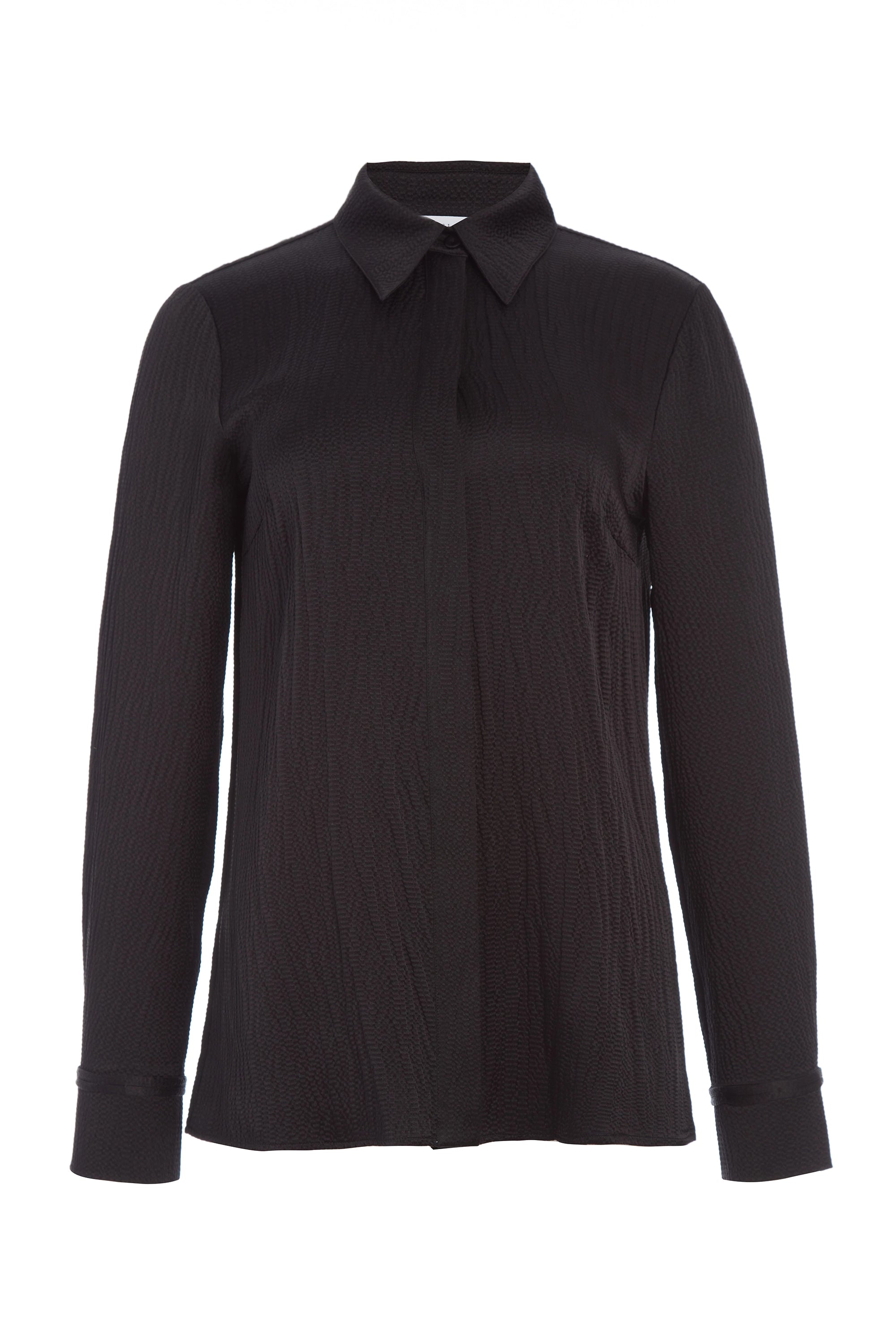 Cruz Shirt in Black Silk