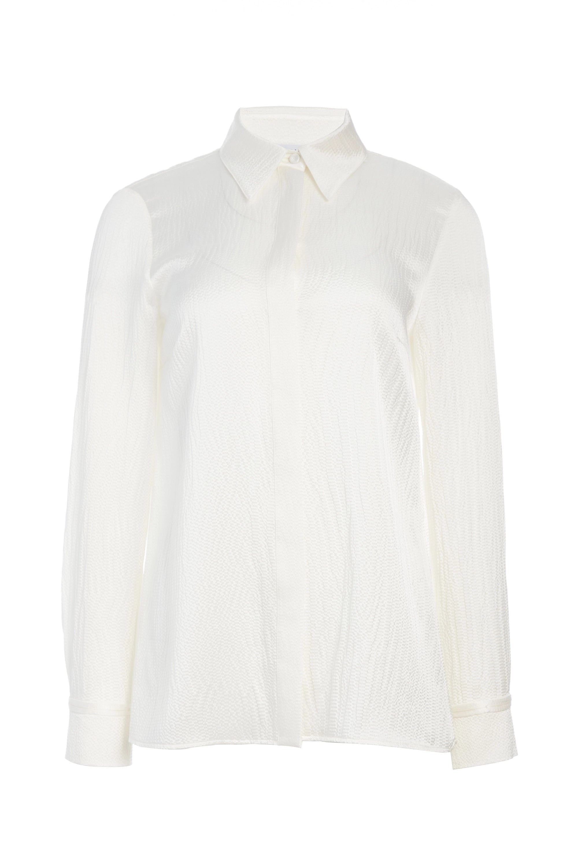 Cruz Shirt in Ivory Silk