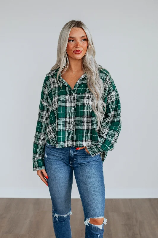 Jona Flannel Top - Pine