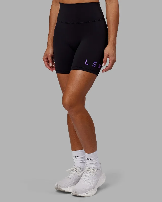 Evolved Mid-Length Shorts - Black-Purple Swirl