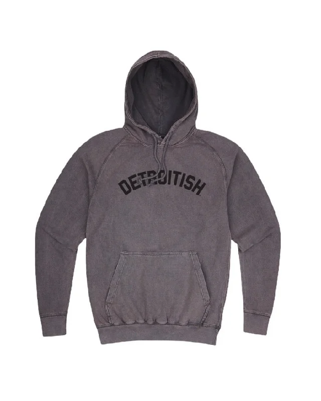 Ink Detroit Detroitish Mineral Wash Hoodie - Zinc