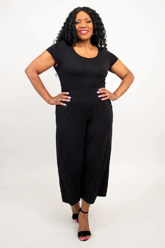 Julie Jumpsuit, Black, Bamboo