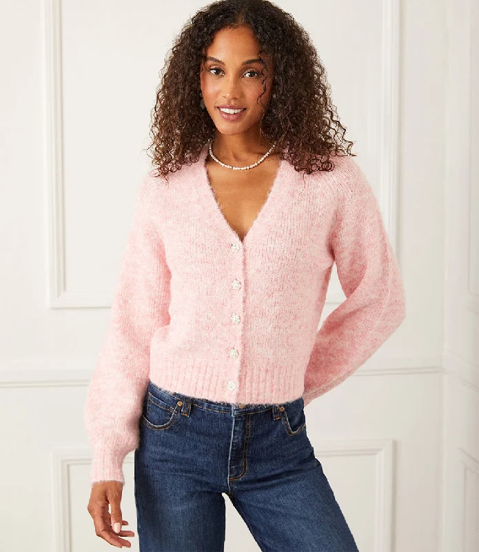 Pearl Button Cardigan Sweater