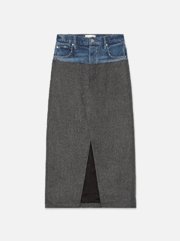 Le Mix Midaxi Skirt -- Malibu Herringbone