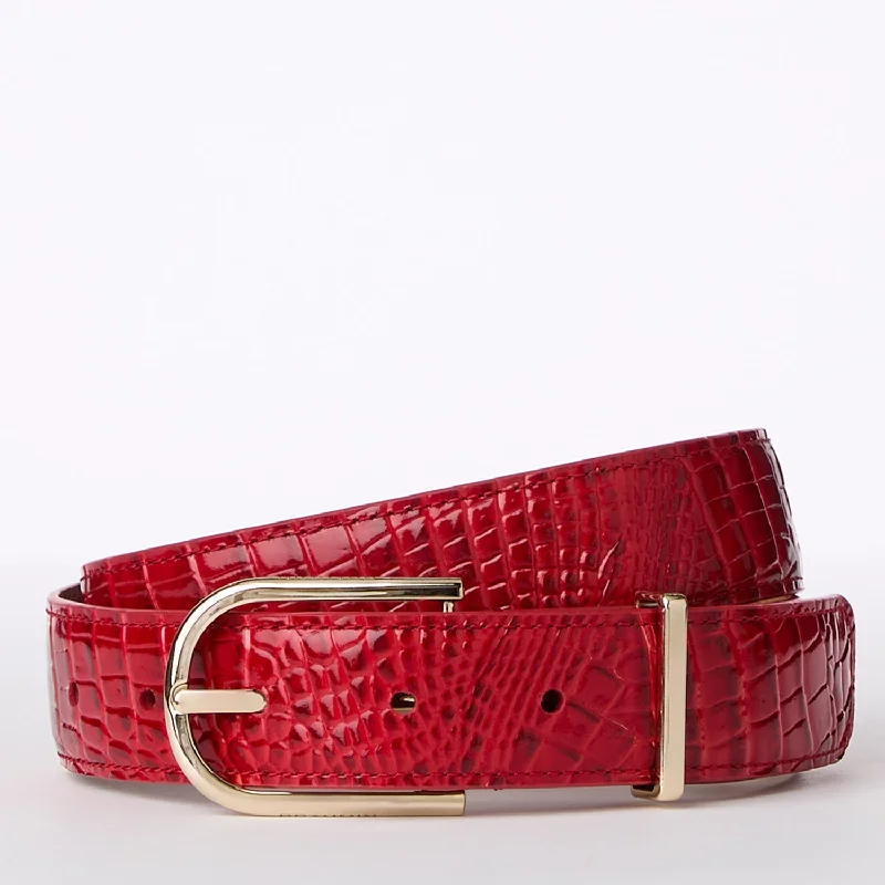 Medium Leather Gold Buckle Belt