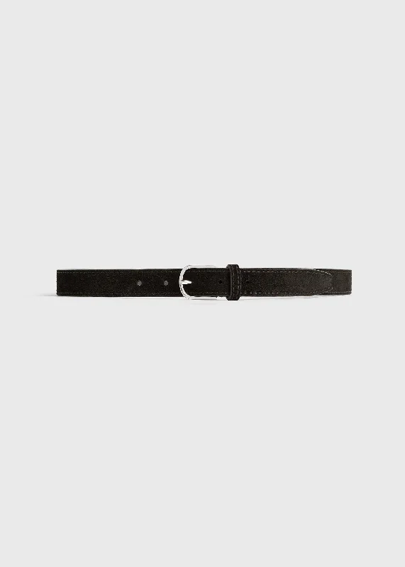 Slim trouser belt espresso