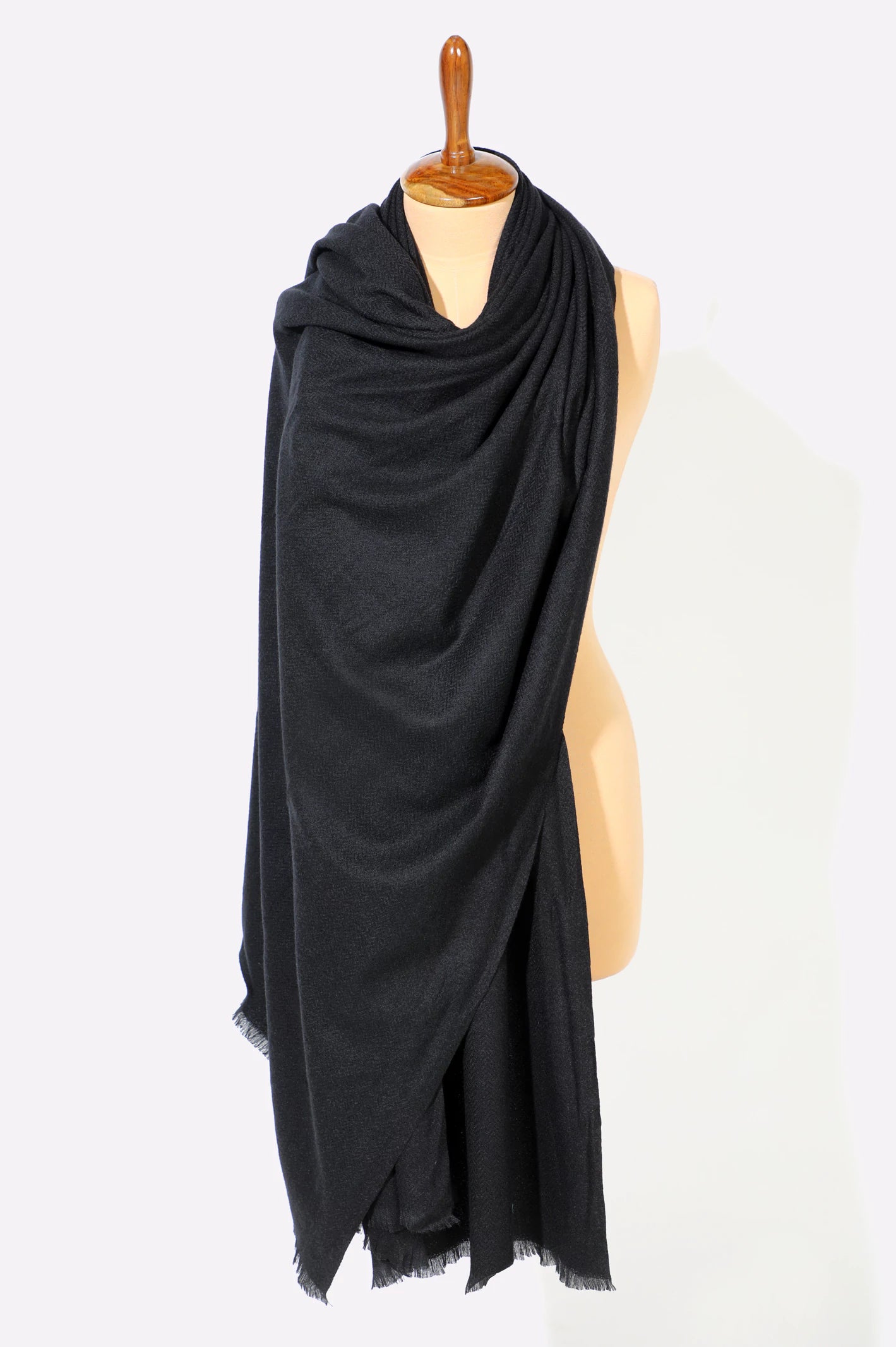 Black Plain Shawl