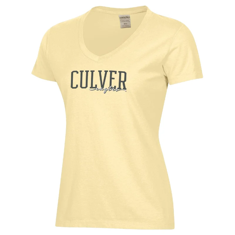 Comfort Wash Women's V-Neck Tee -  Summer Squash