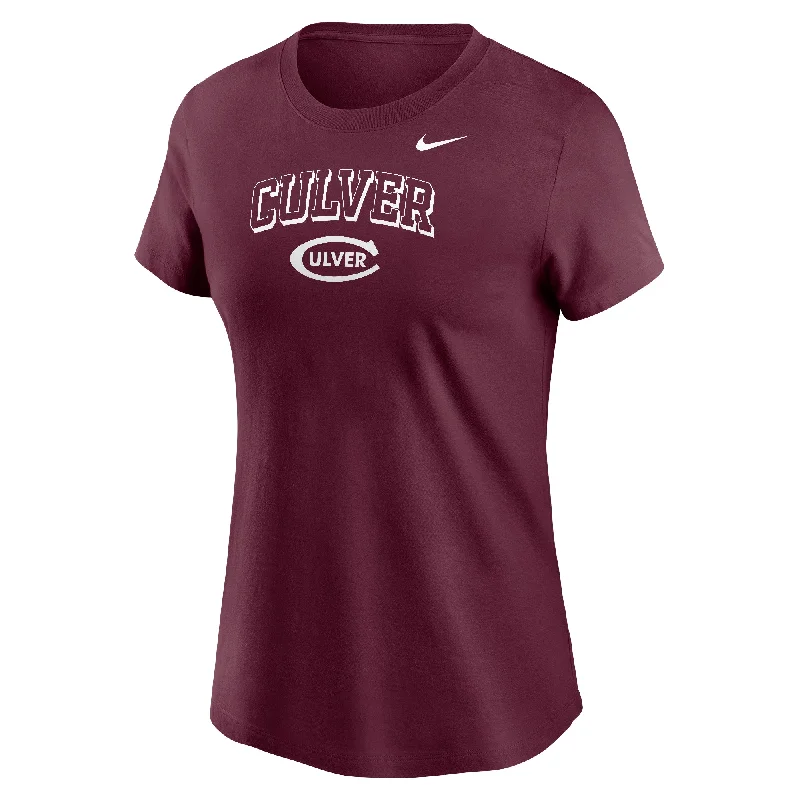 Womens Nike Culver Core Tee - Maroon