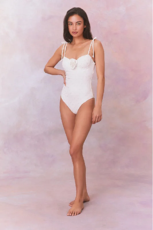 Chamomile Eyelet One Piece Swimsuit