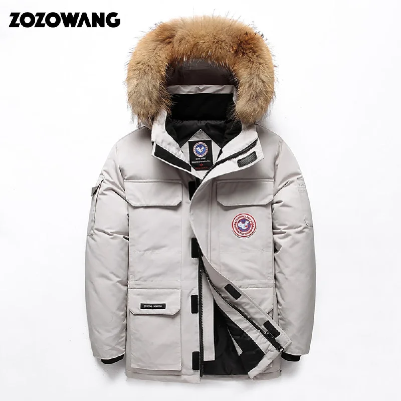 High Quality -40Celsius Down Jacket Keep Warm Men's Winter Thick Snow Parka Overcoat Camouflage White Black Duck 2019New Fashion