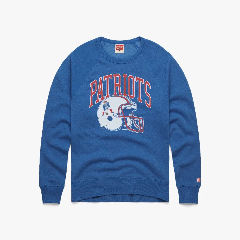 New England Patriots Helmet Retro Crewneck