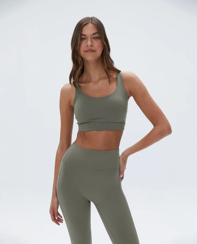 Ultimate Cross Back Bra - Olive Green